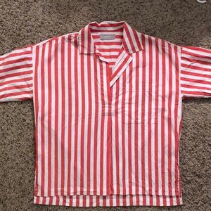 Everlane cotton popover striped shirt